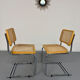 Set of 2 Italian cantilever chairs in cane Cesca 1970s,