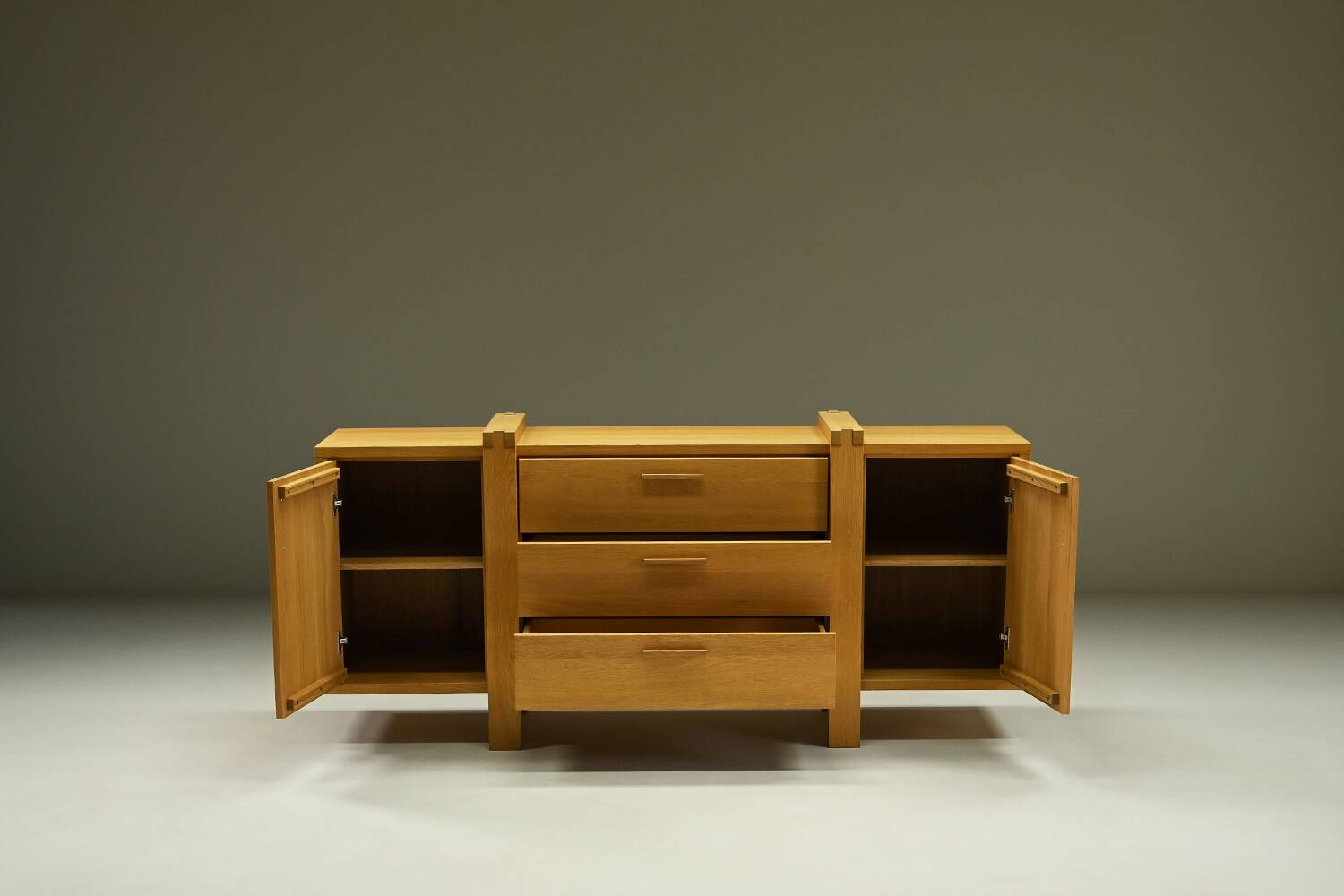 Brustalist oak sideboard, Belgium.