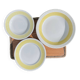 Yellow “FB 37” plates and dish