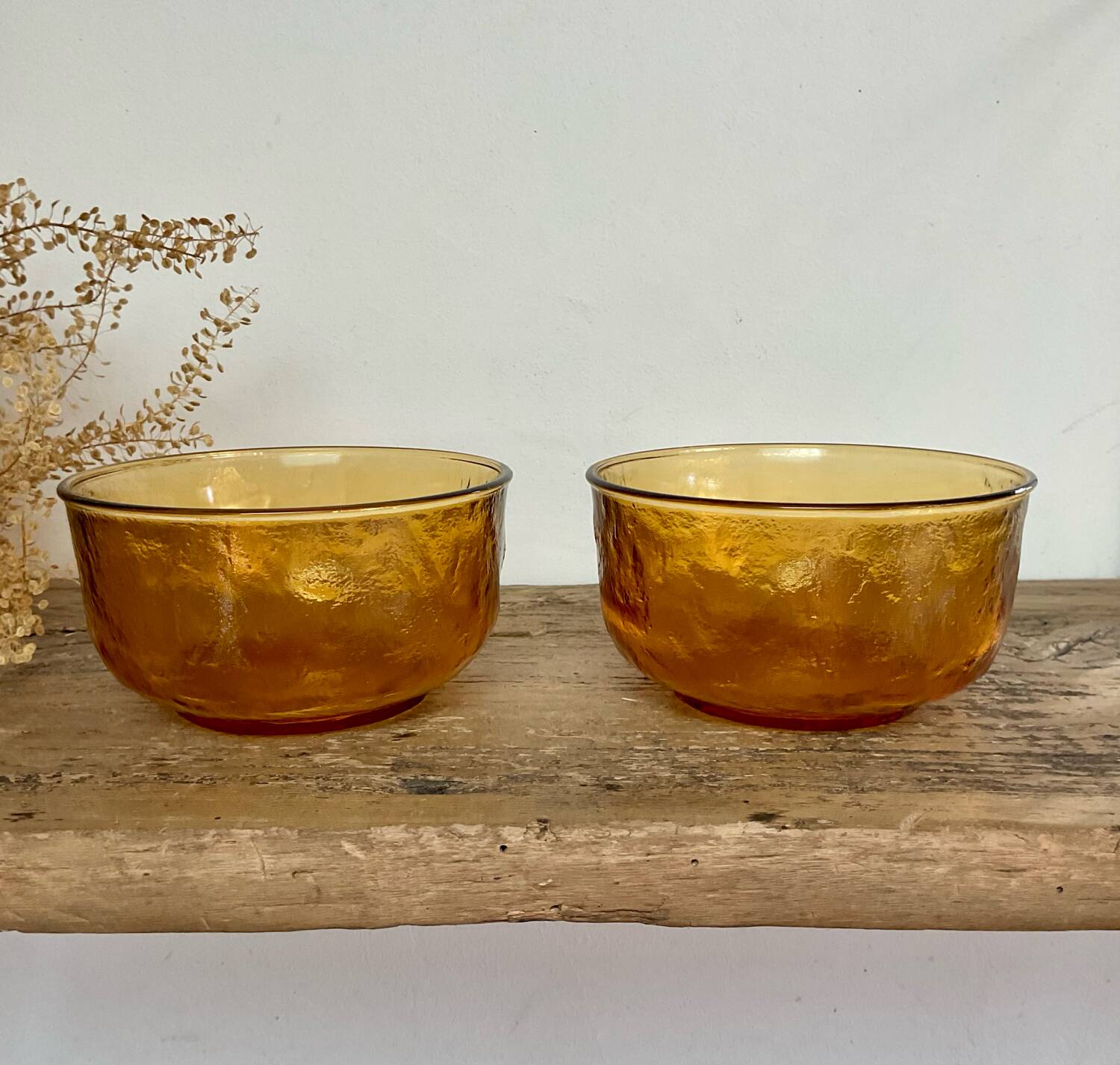 6 bols en verre Arcoroc Sierra ambrés