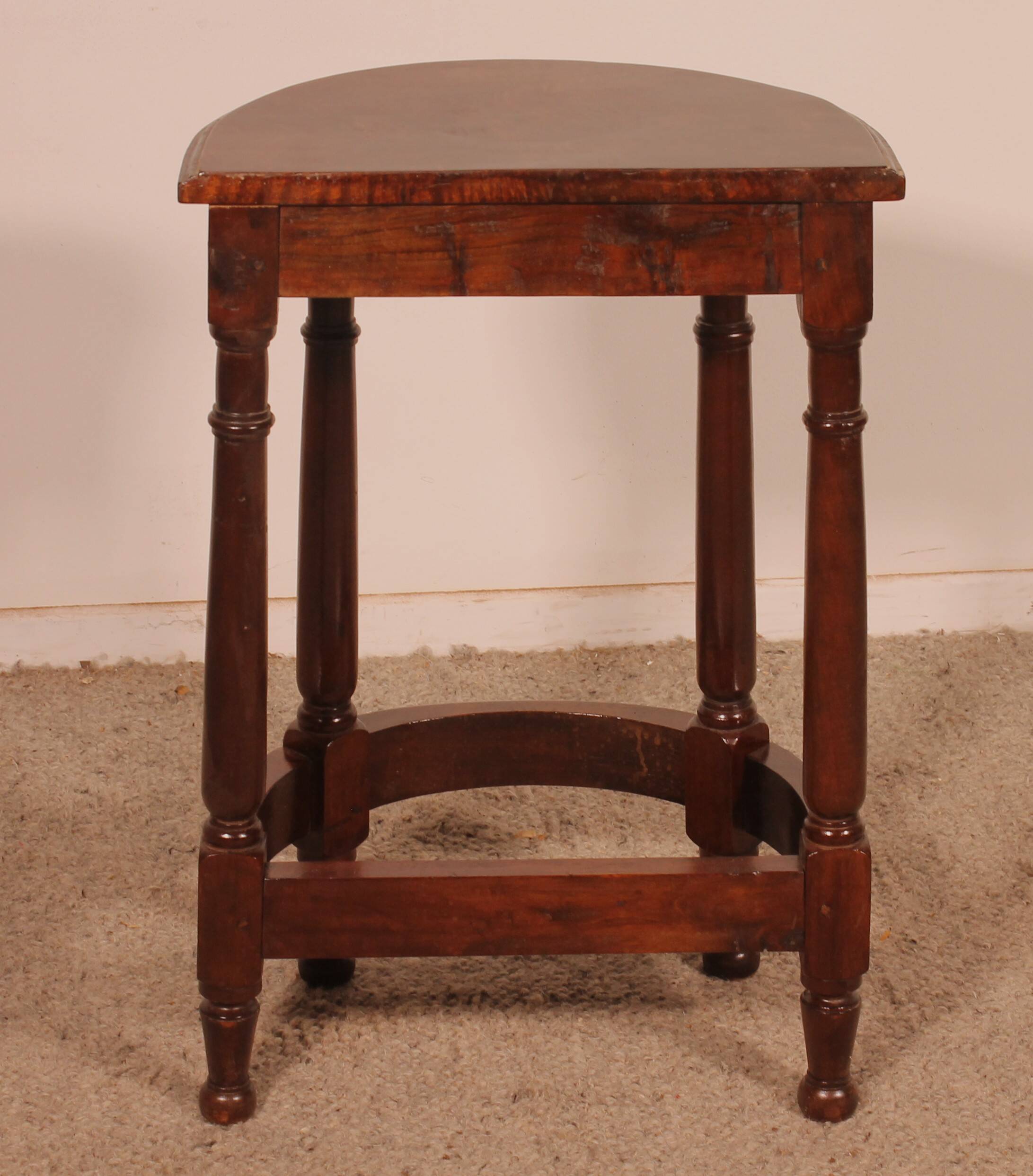 walnut side table in high period style