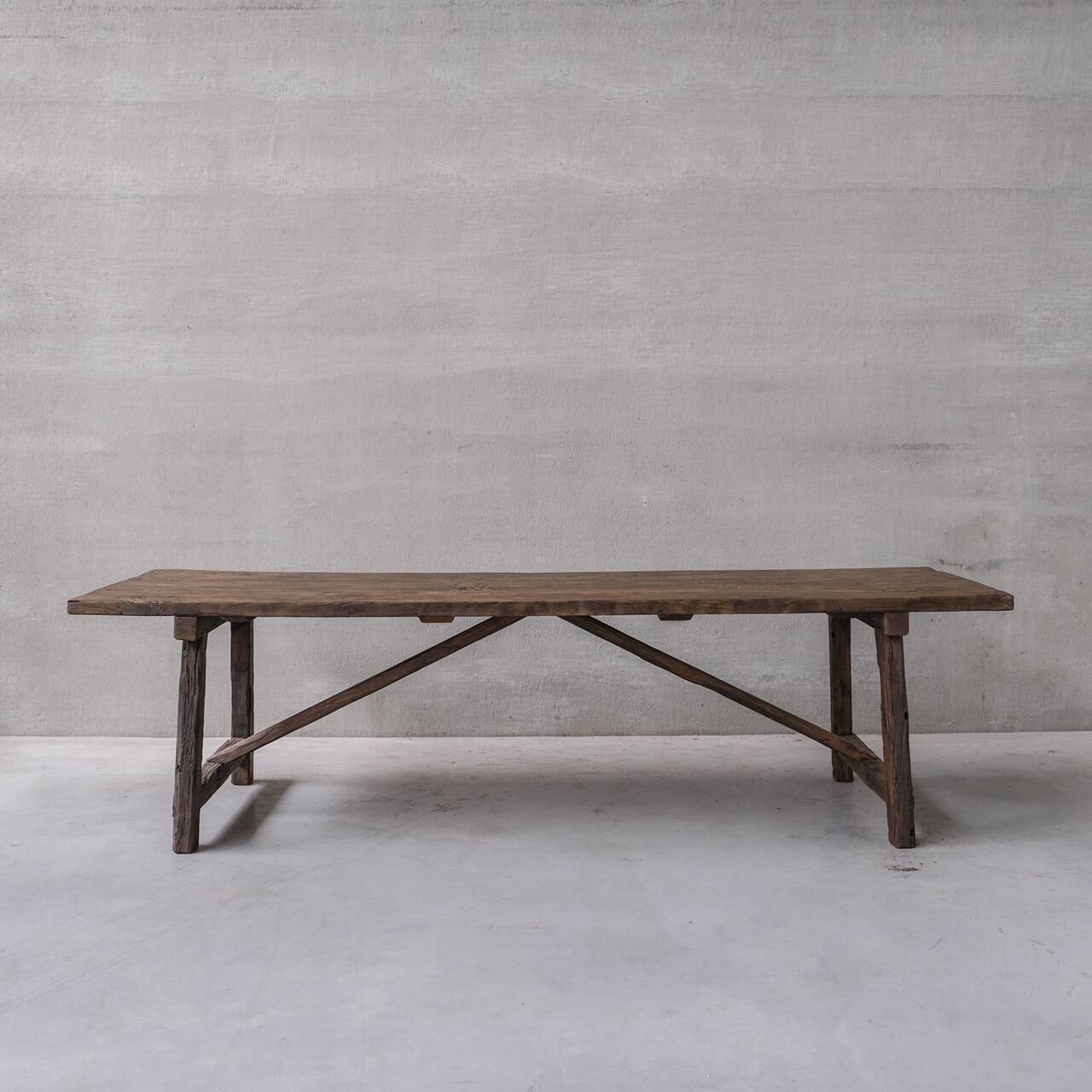 Antique French Large Oak Dining Table