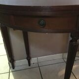 Table console half moon merisier louis xvi