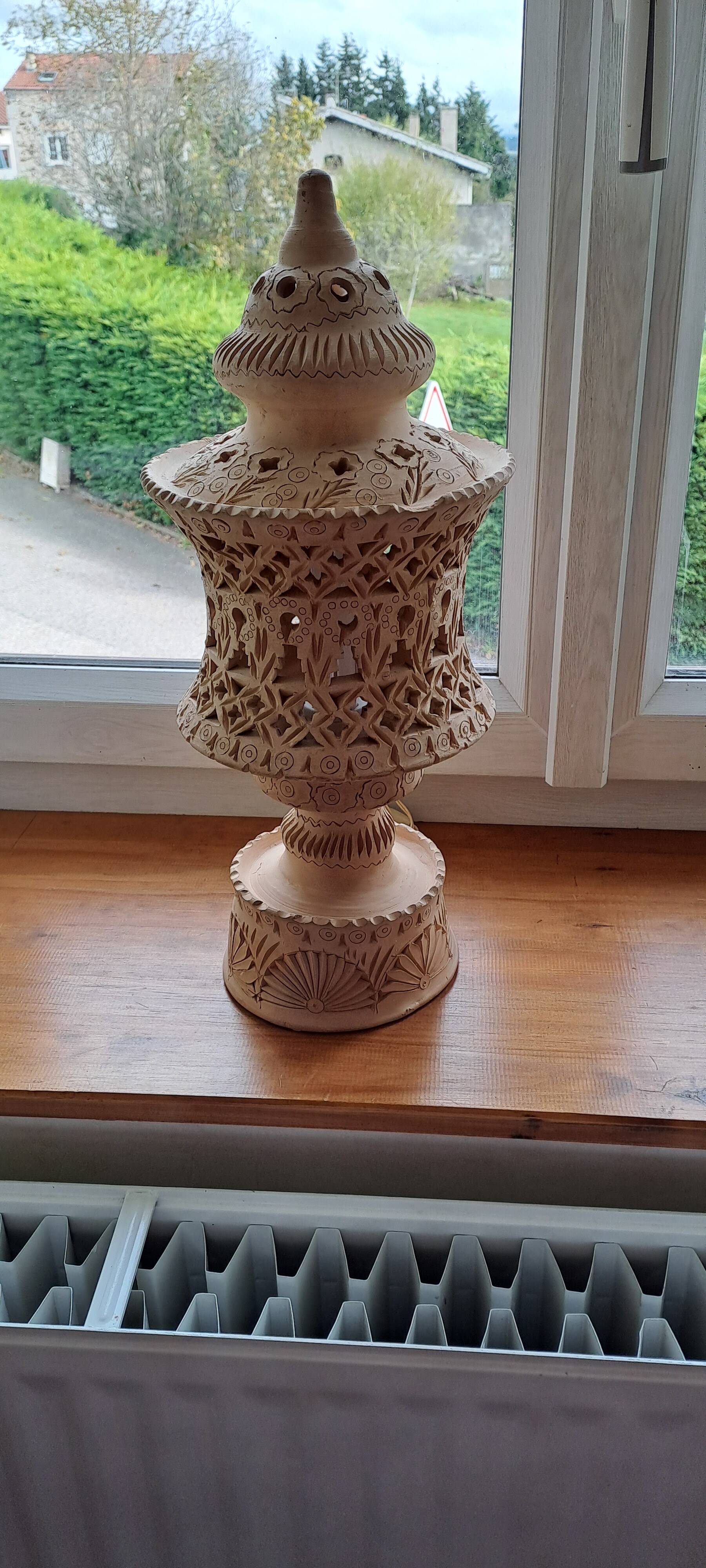 terracotta lamp