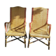 Paire de fauteuils en osier ou rotin et bambou