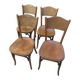 Lot de 4 chaises bistrot FISCHEL anciennes