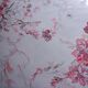 Un lot de 6 serviettes de table bleu gris fleurs roses