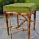 Piano stool/bamboo effect wooden footrest