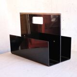 Porte revues 70's plexi noir Roche bobois
