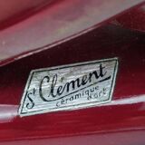 St clément candlestick lamp. bordeaux art deco ceramic