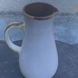 Vase, enameled ceramic jug, chiseled tree motif, west germany vintage 1970, numbered 3047