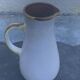 Vase, enameled ceramic jug, chiseled tree motif, west germany vintage 1970, numbered 3047