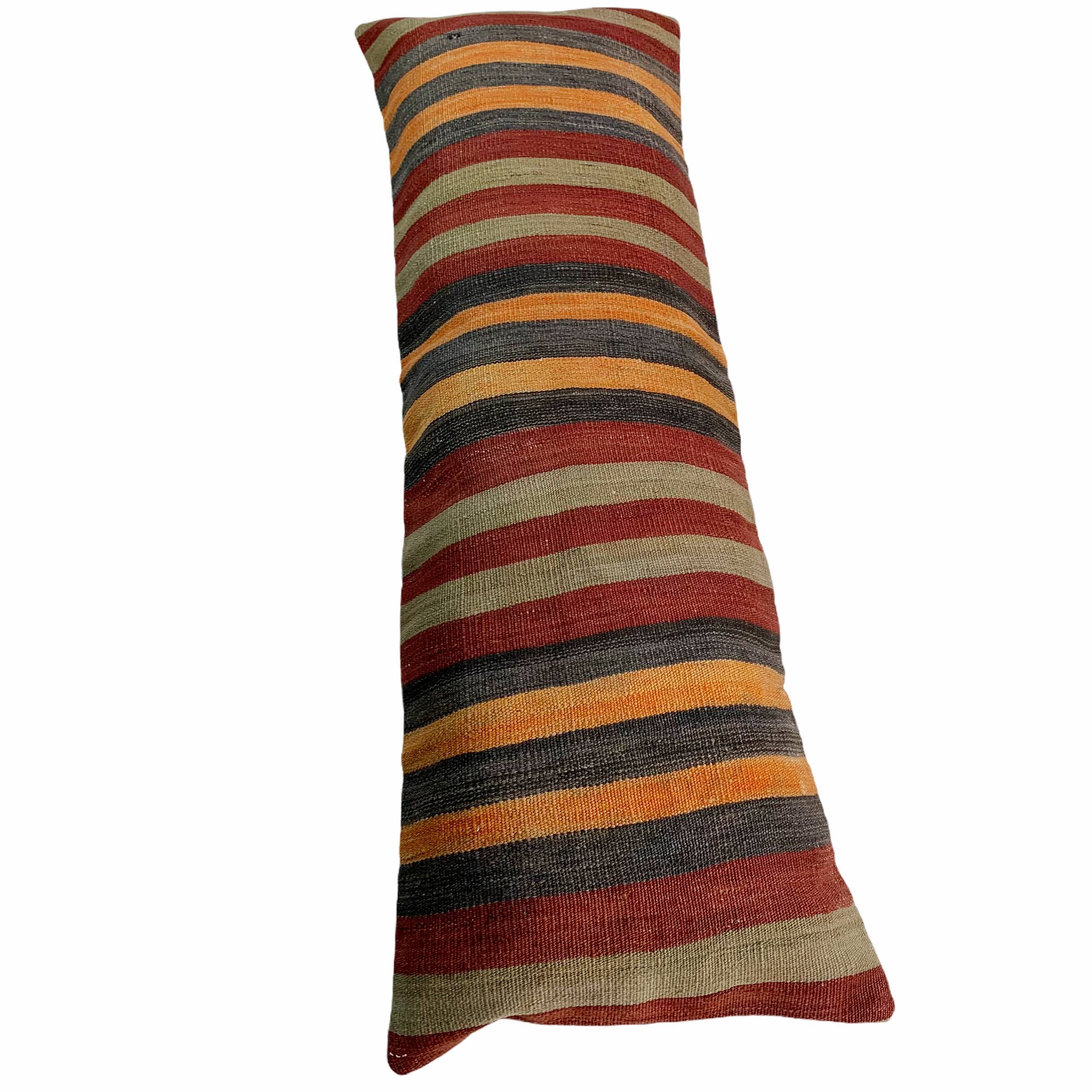 Vintage turkish kilim cushion cover , 120 x 40 cm