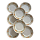 Lot 8 assiettes plates fleuries Badonviller