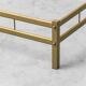 Vintage double bed in metal and brass Luciano Frigerio 1970s modernism
