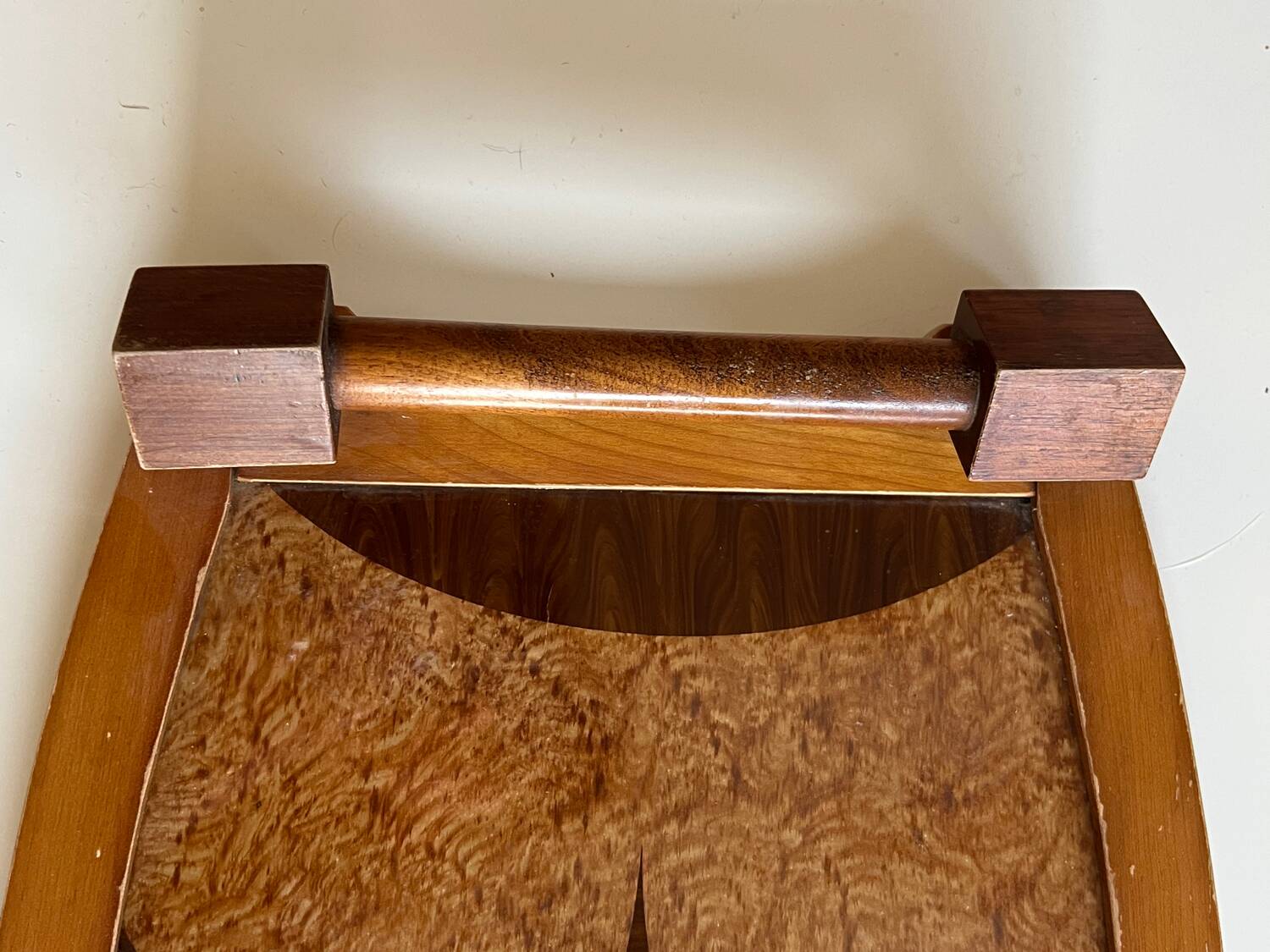 Vintage wooden marquetry tray - art deco