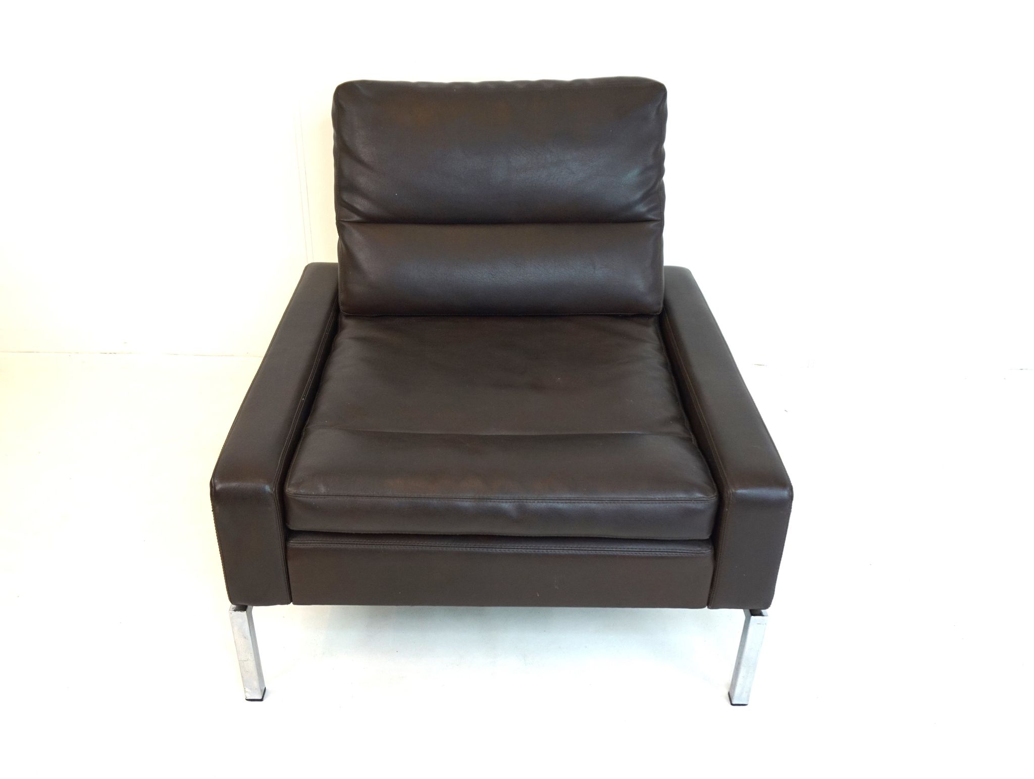 Fauteuil en cuir Wilkhahn Série 800 par Hans Peter Piel