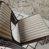 Set of 4 vintage stackable chairs 1980