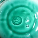 Vallauris green and gold boat wheel ashtray