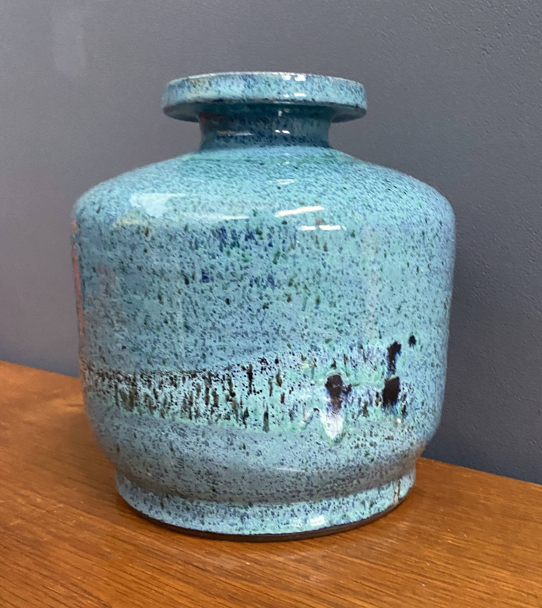 Blue vase by Lawel West Germany