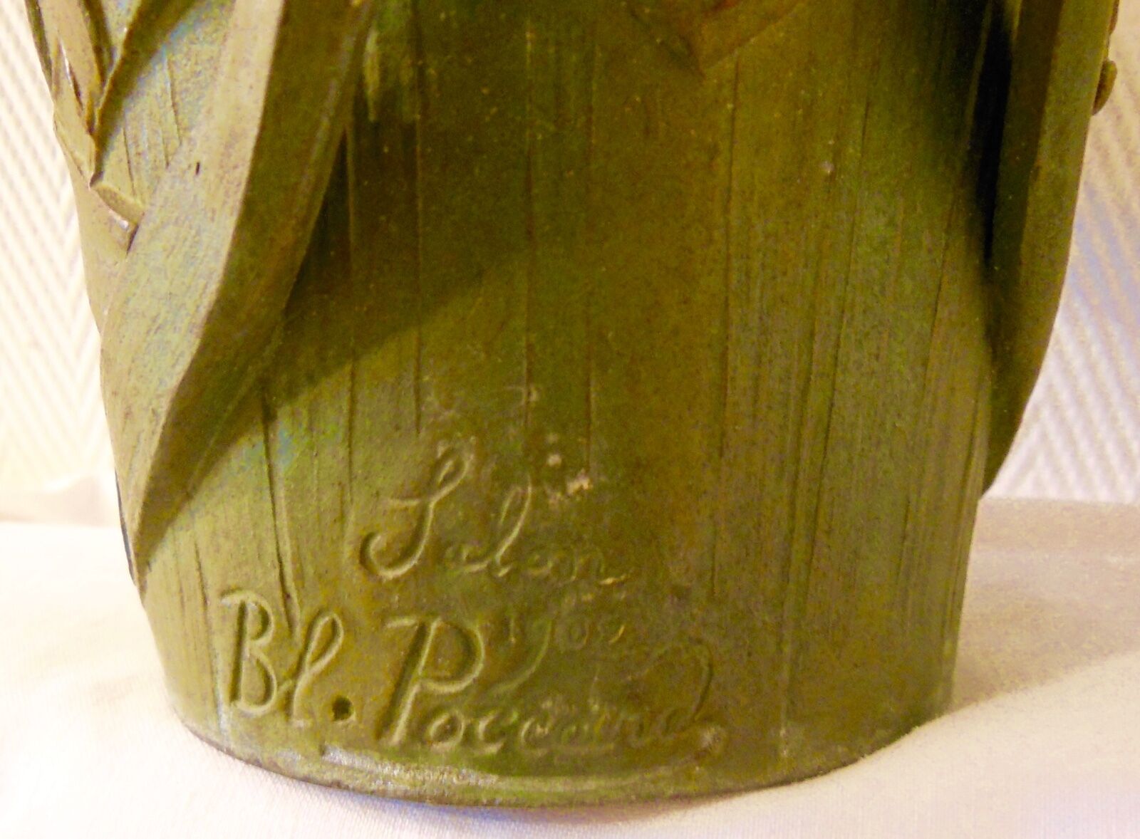 Vase signed Blanche Poccard de Saintilau, salon 1902, art nouveau