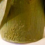 Vase signed Blanche Poccard de Saintilau, salon 1902, art nouveau