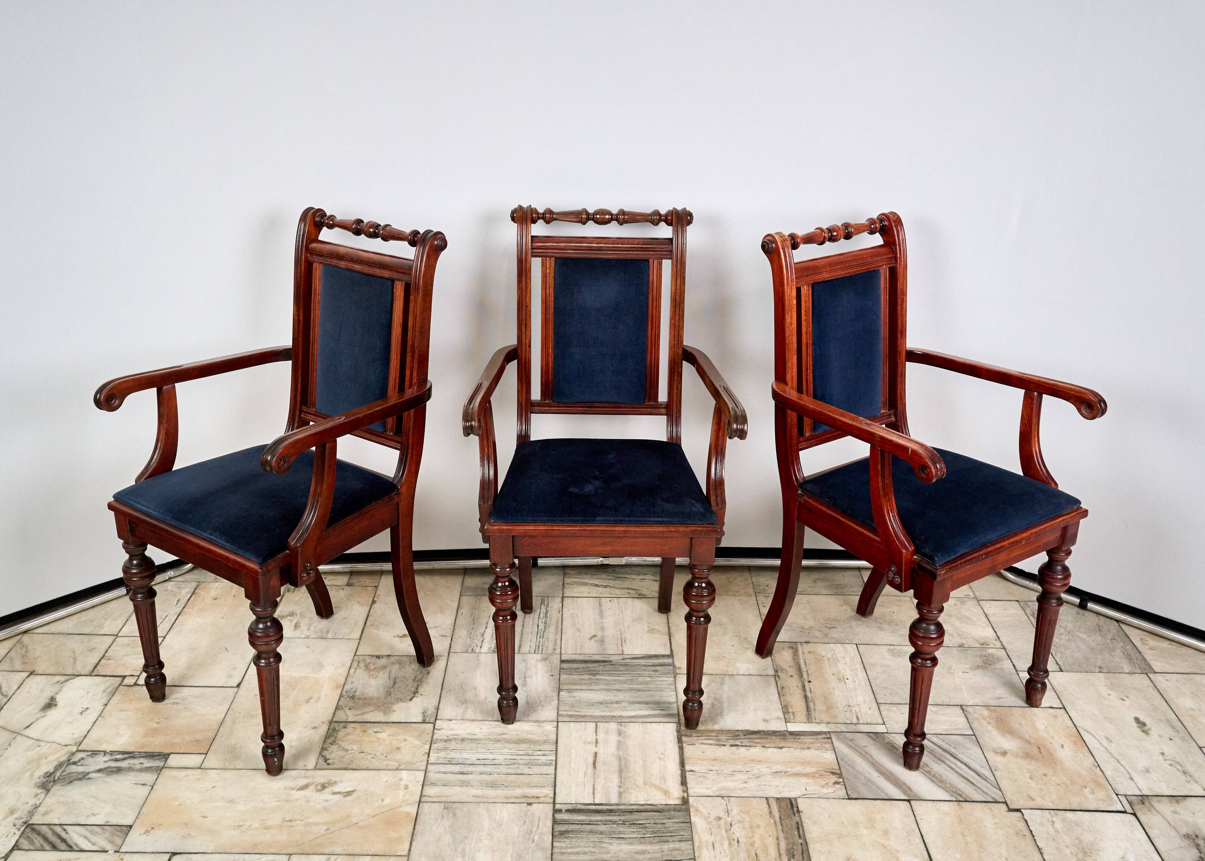 Set of 7 Eclectic Style Chairs FAMEG Radomsko, 1970s/80s