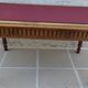 Antique desk with 2 drawers and burgundy faux leather top - Very good condition -