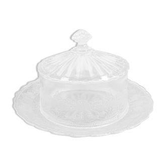 Cheese or dessert bell with glass tray