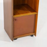 Mid-Century Modern Artona shelf by Afra & Tobia Scarpa for Maxalto, Wood and Leather, 1970s