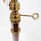 Library or reading floor lamp in brass and wood, mid-20th century.