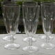 Set of 6 champagne flutes in arques crystal, rambouillet model