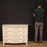 Italian dresser in lacquered, painted and gilded wood