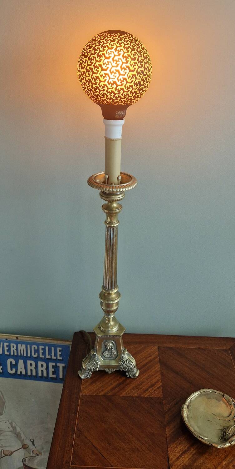 Church candle lamp base, early 20th century