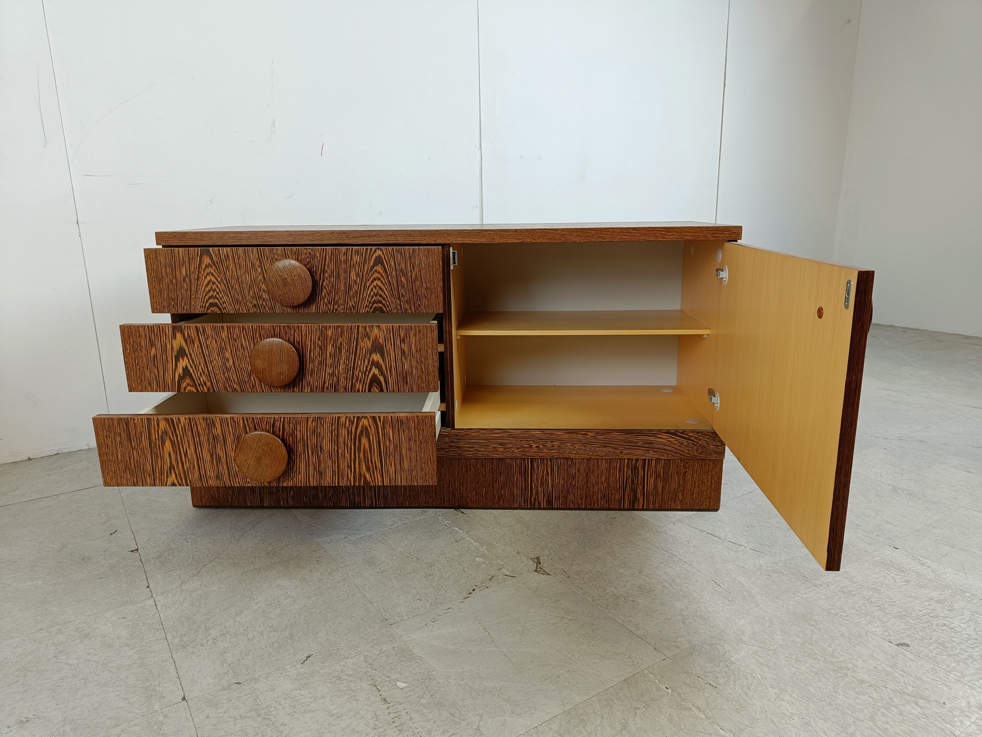 Set of brutalist cabinets, 1970s
