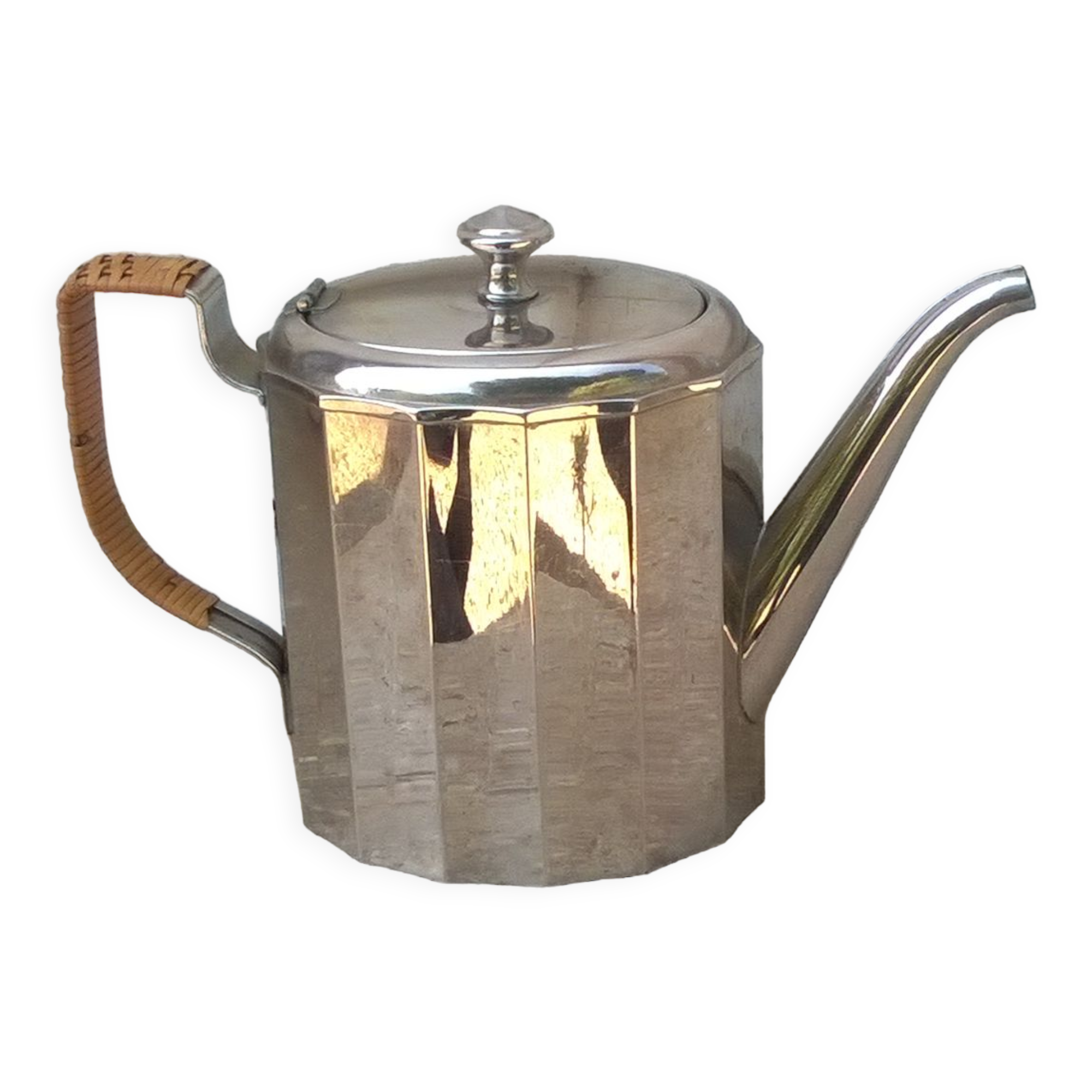 Silver metal teapot WMF year 1960