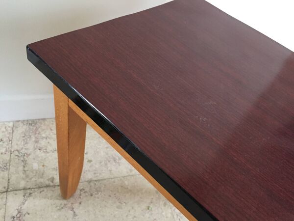 Tabouret en formica et bois vintage