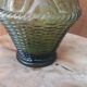 Italian carafe genius glass bottle from Empoli 60s 70s.