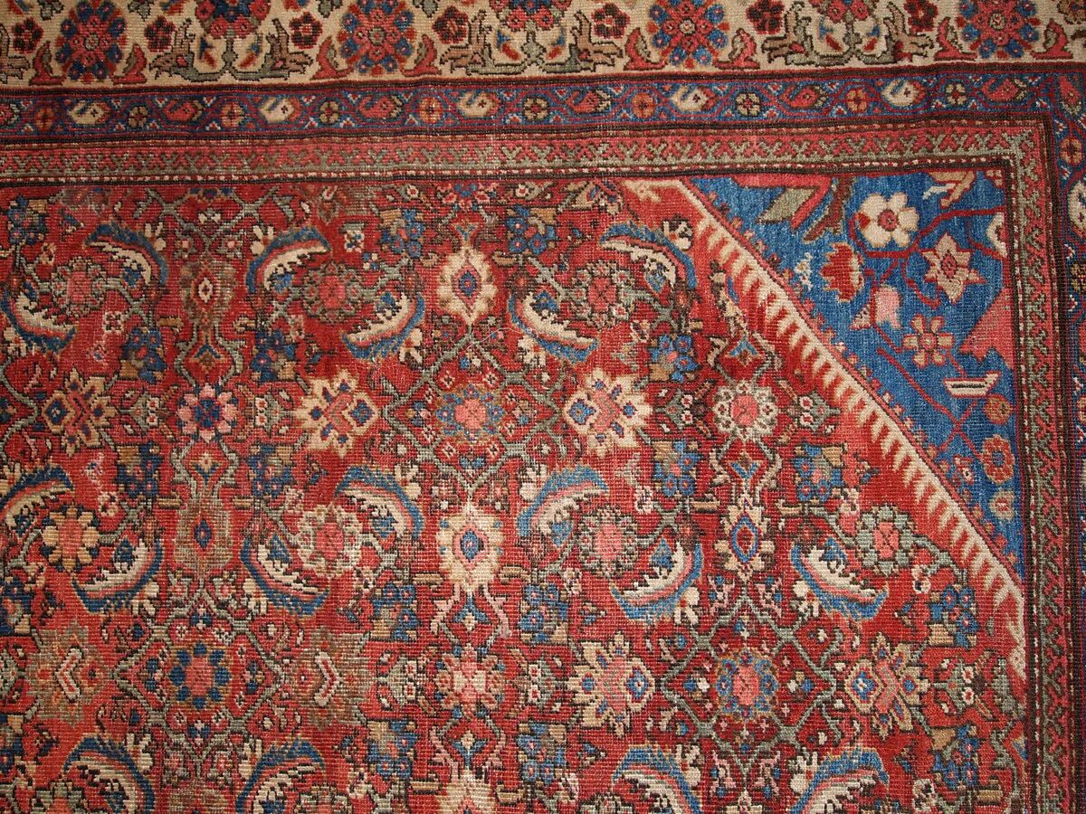Hand made antique Persian Mahal rug 274cm x 359cm 1900s - 1B212