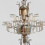 Murano crystal chandelier attributed to Paolo Venini, 1970s.