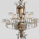 Chandelier en cristal de Murano attribué à Paolo Venini, années 1970.