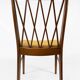Set of six chairs in walnut 40s