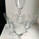 Set of 7 molded glass wine glasses 30-40s
