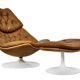 Swivel armchair and footrest FS588 by Geoffrey Harcourt for Artifort