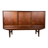 Vintage Scandinavian "highboard" sideboard in teak, 60s