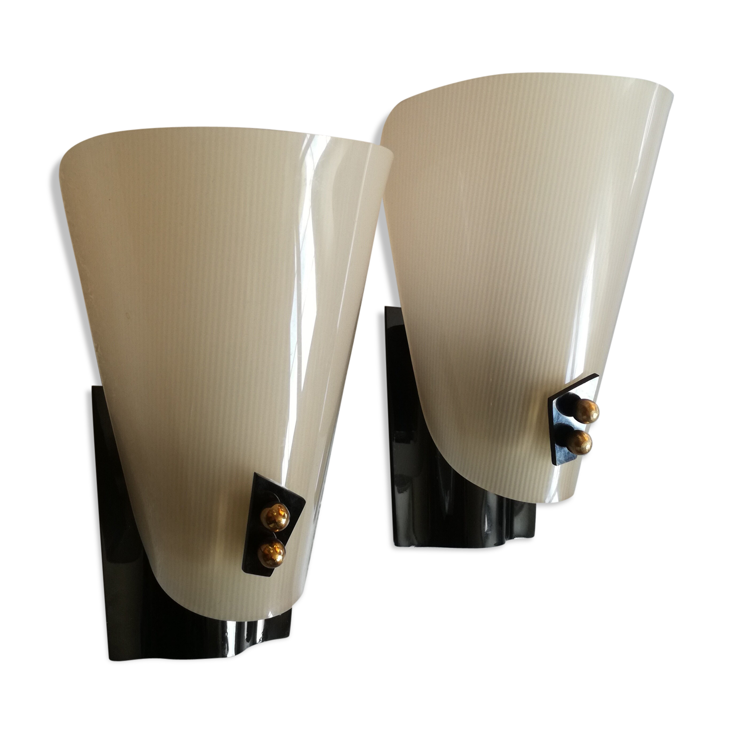 Lucite sconces 1960