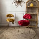 Red fur chair