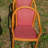 Beech and fabric chair