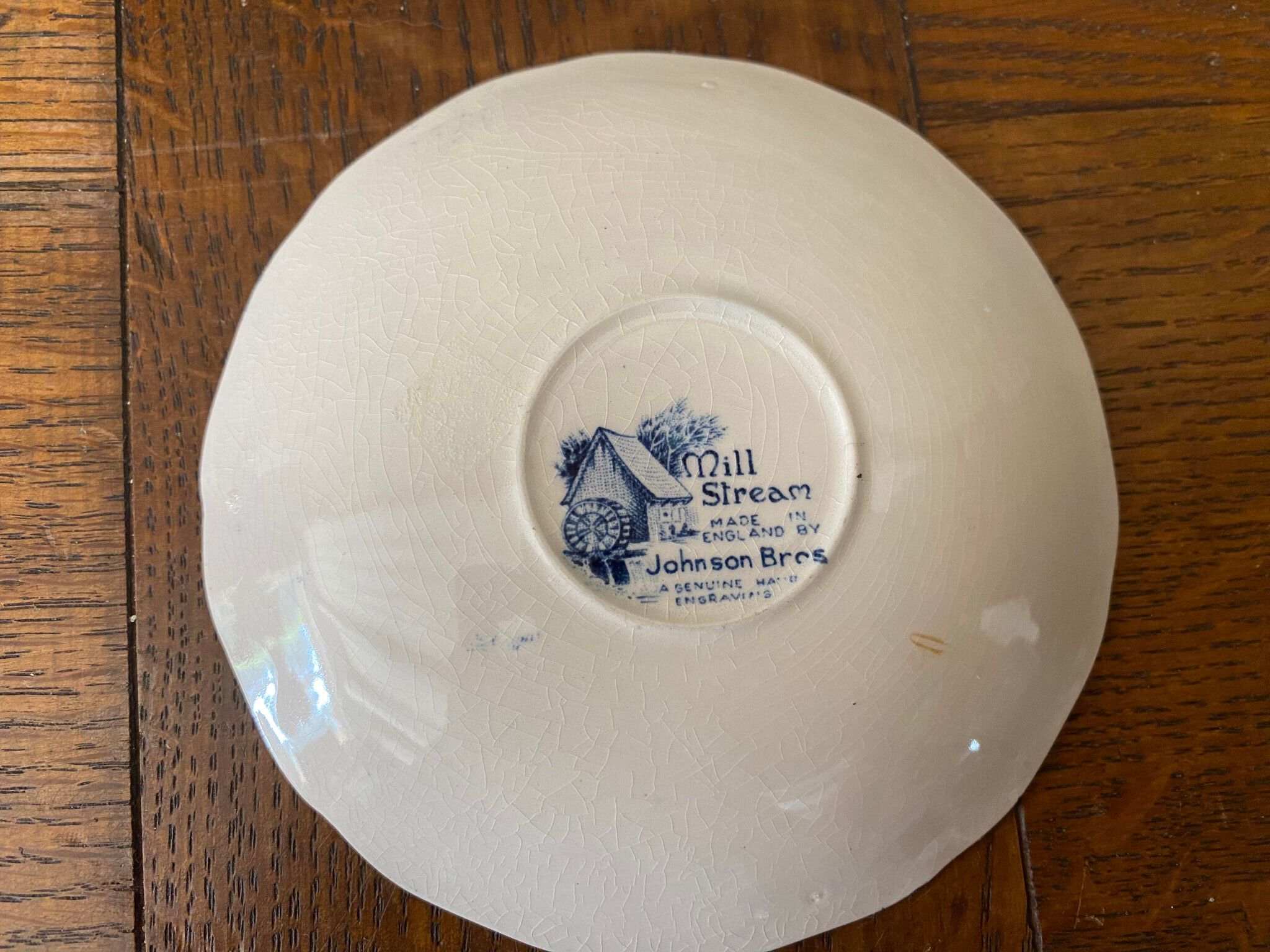 Coffee cup and its English earthenware saucer Mill Stream Johnson Bros