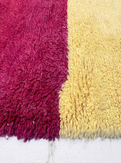 Burgundy, blue, young rug Handmade wool size 250cmx150cm